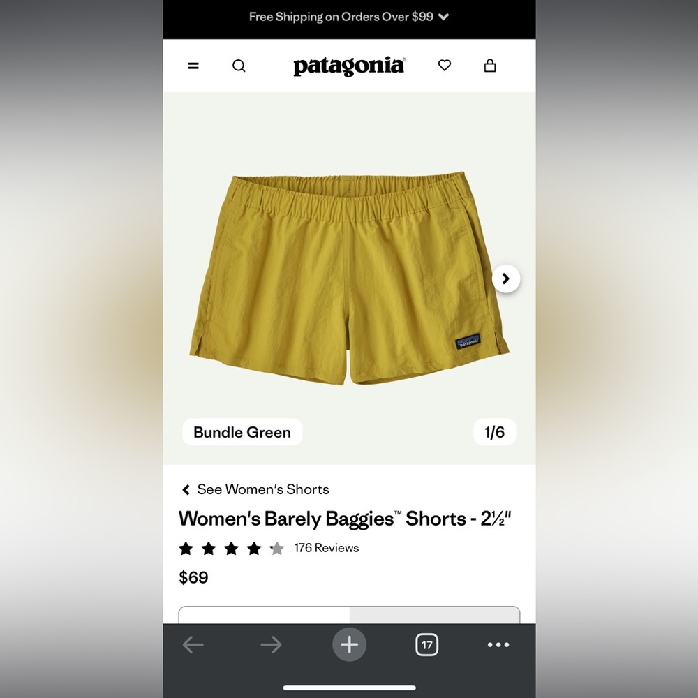 Patagonia Barley Baggies 2.5”